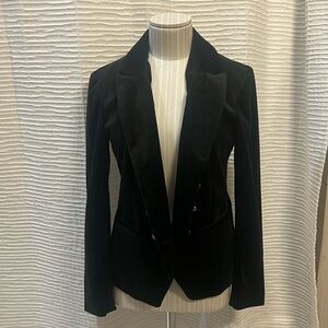 Cupcakes and Cashmere velvet black blazer